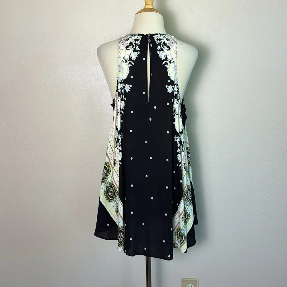 INTIMATELY FREE PEOPLE Size XS Darjeeling Printed Rayon Mini Slip Dress Boho - Picture 10 of 16